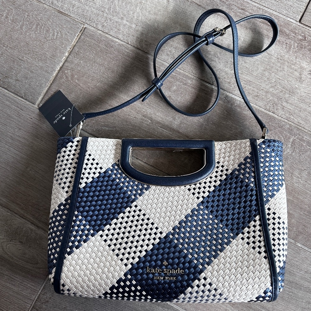 Kate Spade Alexia Gingham Crossbody Clutch (NWT)